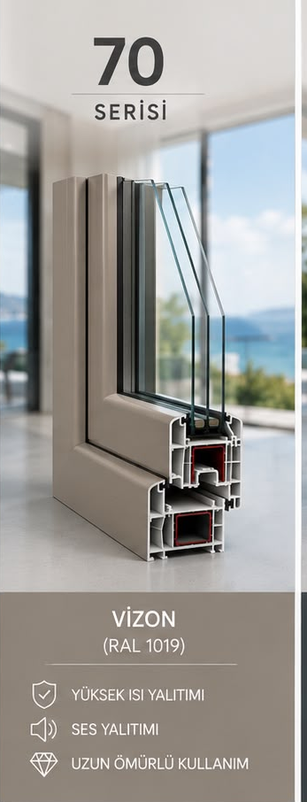 70 Serisi PVC pencere kataloğu
