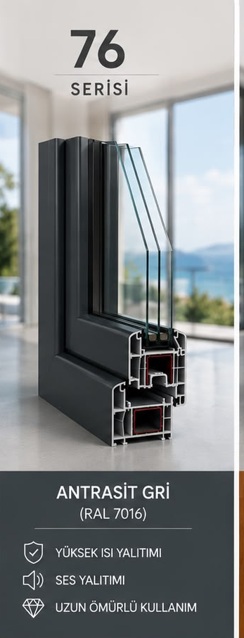 76 Serisi PVC pencere kataloğu